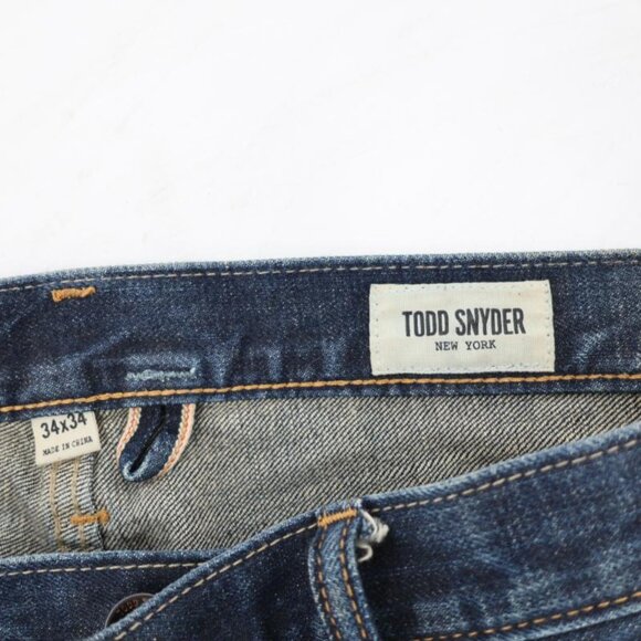 Todd snyder Jeans Men's 34 L34 Japanese Selvedge Denim Button Fly Cotton Blend - Picture 12 of 15